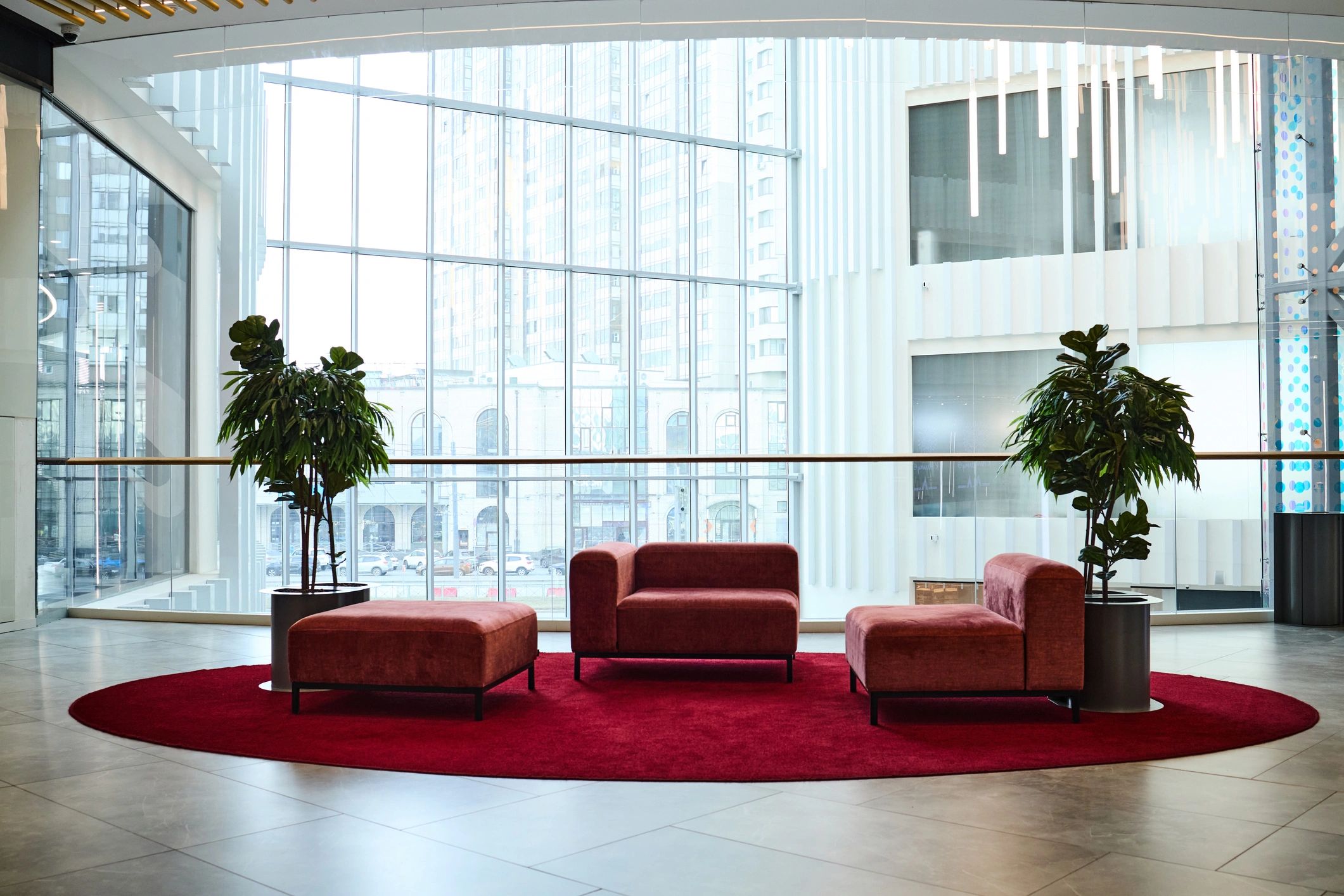 Modern office reception area